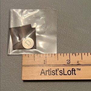 Stella & Dot Silver D Initial Pendant Charm